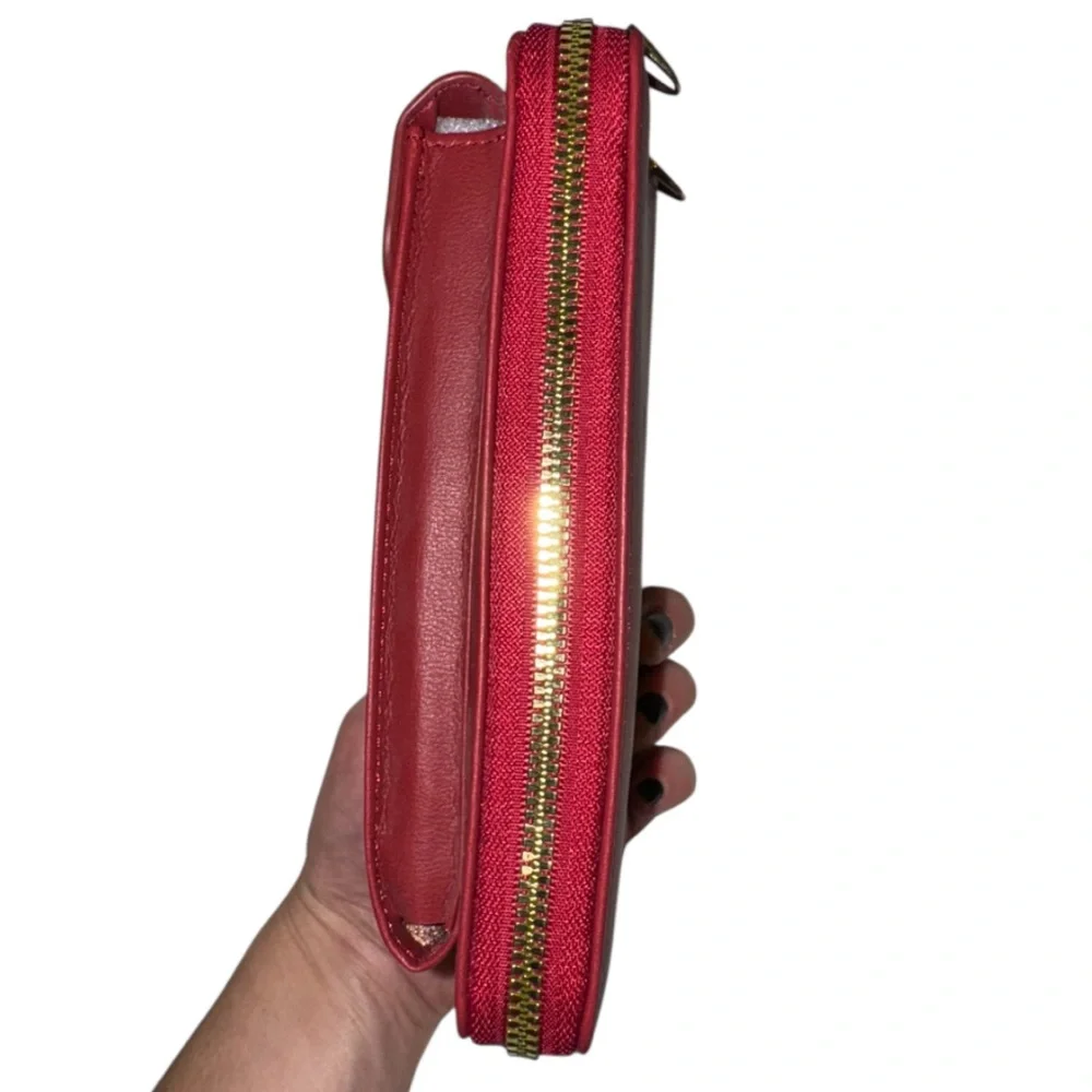 Brand New Red Crossbody Clutch Wallet